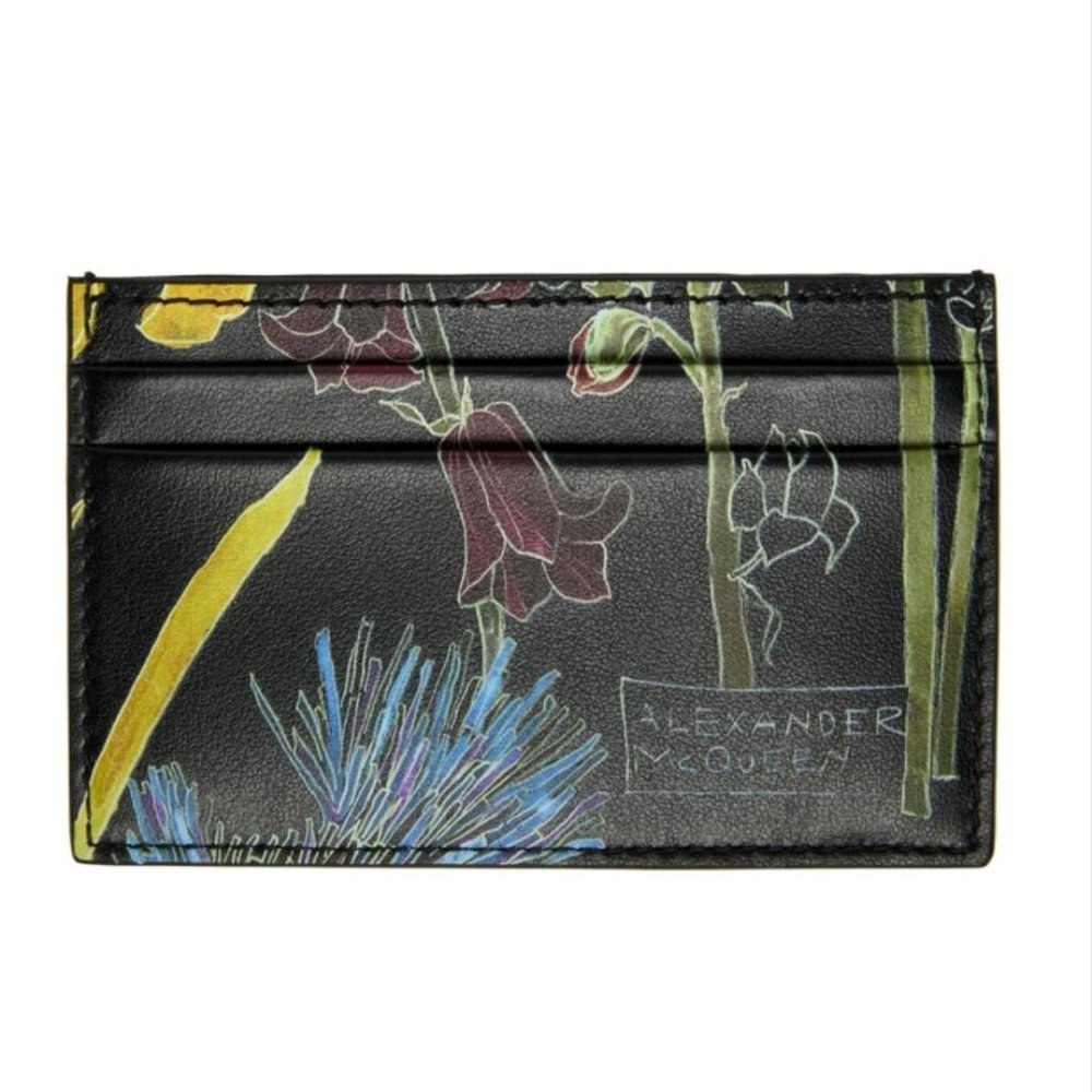 Alexander McQueen Floral card hloder